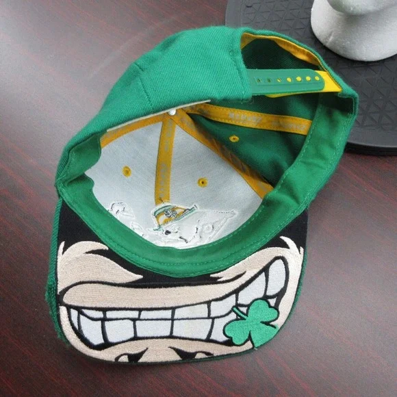 Notre Dame Fighting Irish Snapback Cap Hat Green Zephyr Big Logo Bill University